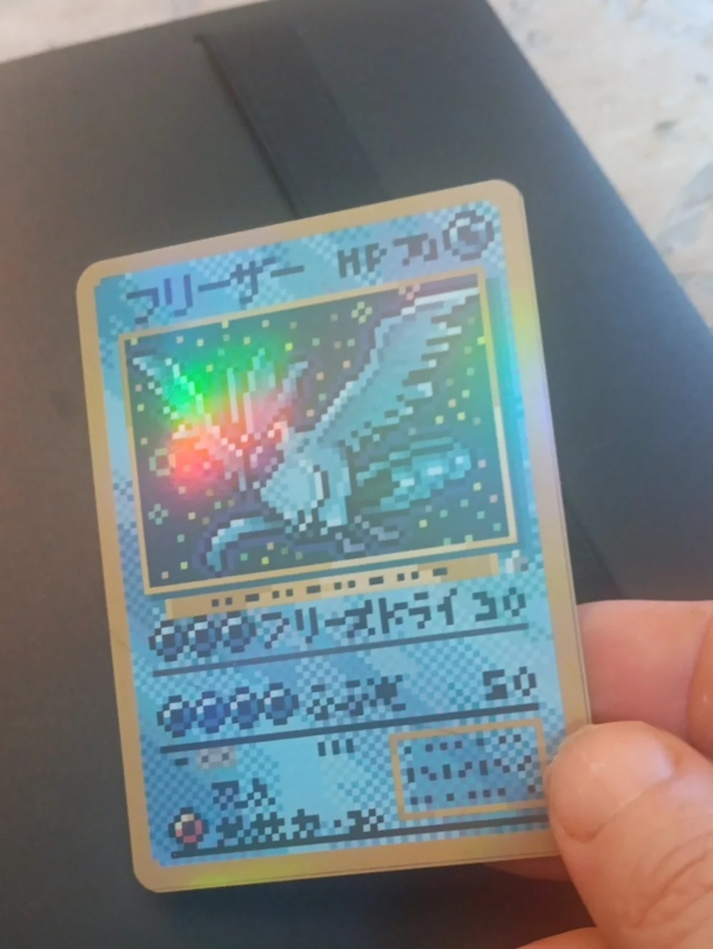 Holographic Ice Bird Collectible Card - Blue